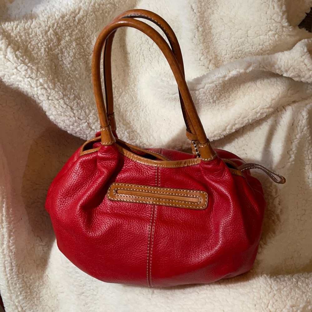 Brighton red leather bag